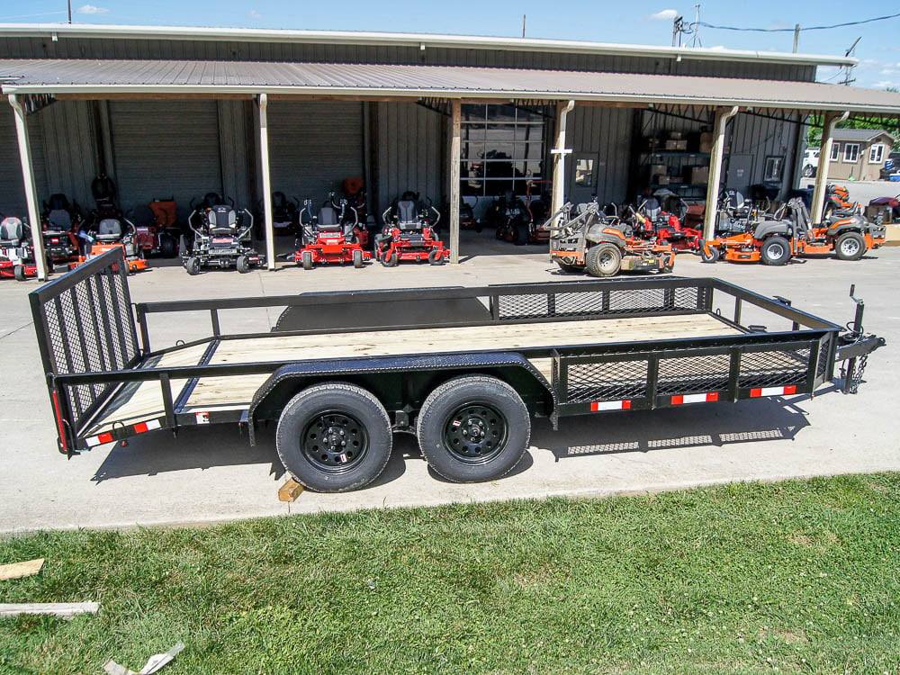 6.4×16 Dovetail Utility Trailer with Side Baskets (2) 3500lb Axles 6.4×16 Dovetail Utility Trailer with Side Baskets (2) 3500lb Axles - Image 1