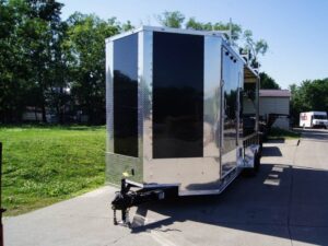 7×20 Black Enclosed Hybrid Trailer with 48” Side Ramp - Image 2
