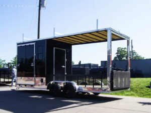7×20 Black Enclosed Hybrid Trailer with 48” Side Ramp - Image 4