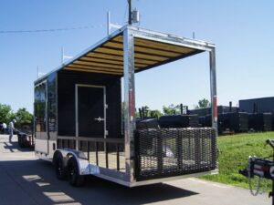 7×20 Black Enclosed Hybrid Trailer with 48” Side Ramp - Image 5