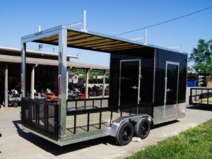 7×20 Black Enclosed Hybrid Trailer with 48” Side Ramp - Image 6