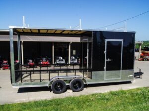 7×20 Black Enclosed Hybrid Trailer with 48” Side Ramp - Image 7