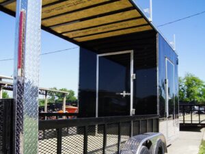 7×20 Black Enclosed Hybrid Trailer with 48” Side Ramp - Image 23