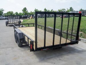 6.4×18 Straight Deck Utility Trailer with Tall Gate (2) 3500lb Axles - Image 5