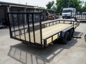 6.4×18 Straight Deck Utility Trailer with Tall Gate (2) 3500lb Axles - Image 6