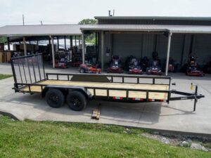 6.4×18 Straight Deck Utility Trailer with Tall Gate (2) 3500lb Axles - Image 8