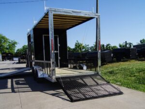 7×20 Black Enclosed Hybrid Trailer with 48” Side Ramp - Image 25
