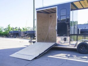 7×20 Black Enclosed Hybrid Trailer with 48” Side Ramp - Image 27