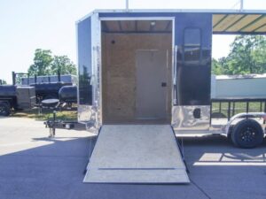 7×20 Black Enclosed Hybrid Trailer with 48” Side Ramp - Image 28