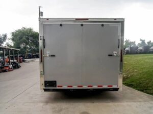 8.5×20 Silver Enclosed Trailer V-Nose (2) 5,200lb Axles Storage - Image 6