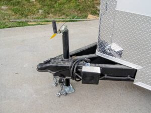 8.5×20 Silver Enclosed Trailer V-Nose (2) 5,200lb Axles Storage - Image 7