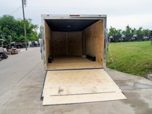 8.5×20 Silver Enclosed Trailer V-Nose (2) 5,200lb Axles Storage - Image 9