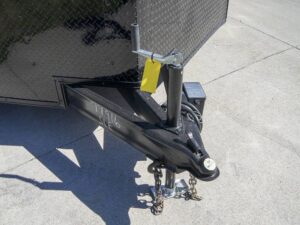 8.5×24 Charcoal Grey V-Nose Enclosed Trailer with Blackout Package Storage - Image 9