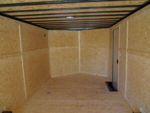 8.5×24 Charcoal Grey V-Nose Enclosed Trailer with Blackout Package Storage - Image 15