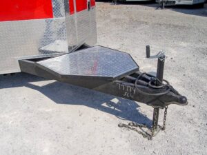 Red Enclosed Utility Hybrid Trailer 7’x20′ – Lawn Mower Equipment Hauler - Image 17