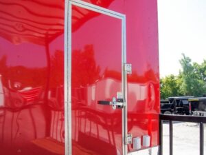 Red Enclosed Utility Hybrid Trailer 7’x20′ – Lawn Mower Equipment Hauler - Image 26