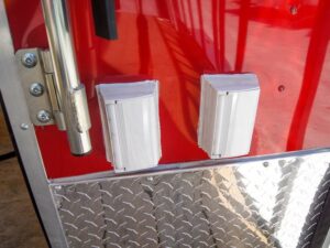 Red Enclosed Utility Hybrid Trailer 7’x20′ – Lawn Mower Equipment Hauler - Image 29
