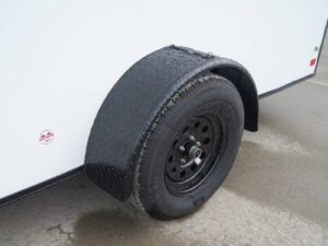 7×14 Enclosed Trailer White V-Nose Blackout Package 3,500lb Axle Storage - Image 6
