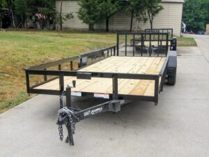 6.4×20 Dovetail Utility Trailer (2) 3500lb Axles 7K GVWR - Image 2