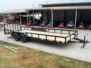 6.4×20 Dovetail Utility Trailer (2) 3500lb Axles 7K GVWR