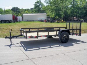5×12 Powder Coated Dovetail Utility Trailer With Gate 3500lb Axle - Image 2