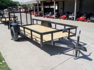 5×12 Powder Coated Dovetail Utility Trailer With Gate 3500lb Axle