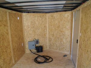 7×16 White V-Nose Enclosed Trailer with Elect Pkg (2) 3500lb Axle Storage - Image 13