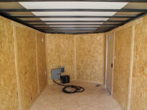 7×16 White V-Nose Enclosed Trailer with Elect Pkg (2) 3500lb Axle Storage - Image 14