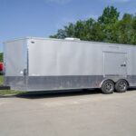 8.5×24 Custom Silver Enclosed Trailer ATP Floor (2) 5200lb Axle Storage