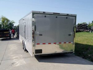 8.5×24 Custom Silver Enclosed Trailer ATP Floor (2) 5200lb Axle Storage - Image 4