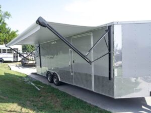 8.5×24 Custom Silver Enclosed Trailer ATP Floor (2) 5200lb Axle Storage - Image 18