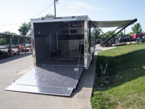 8.5×24 Custom Silver Enclosed Trailer ATP Floor (2) 5200lb Axle Storage - Image 26