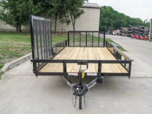7×18 Dovetail Utility Trailer with Side Gate (2) 3,500lb Axles 7k GVWR - Image 8