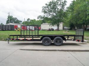 7×18 Dovetail Utility Trailer with Side Gate (2) 3,500lb Axles 7k GVWR - Image 2