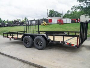 7×18 Dovetail Utility Trailer with Side Gate (2) 3,500lb Axles 7k GVWR - Image 3