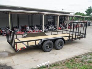 7×18 Dovetail Utility Trailer with Side Gate (2) 3,500lb Axles 7k GVWR - Image 5