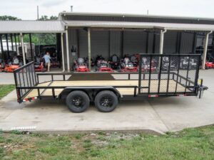 7×18 Dovetail Utility Trailer with Side Gate (2) 3,500lb Axles 7k GVWR - Image 6