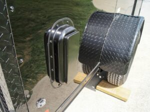 6×12 Enclosed Trailer Black V-Nose Blackout Package 3,500lb Axle Storage - Image 12