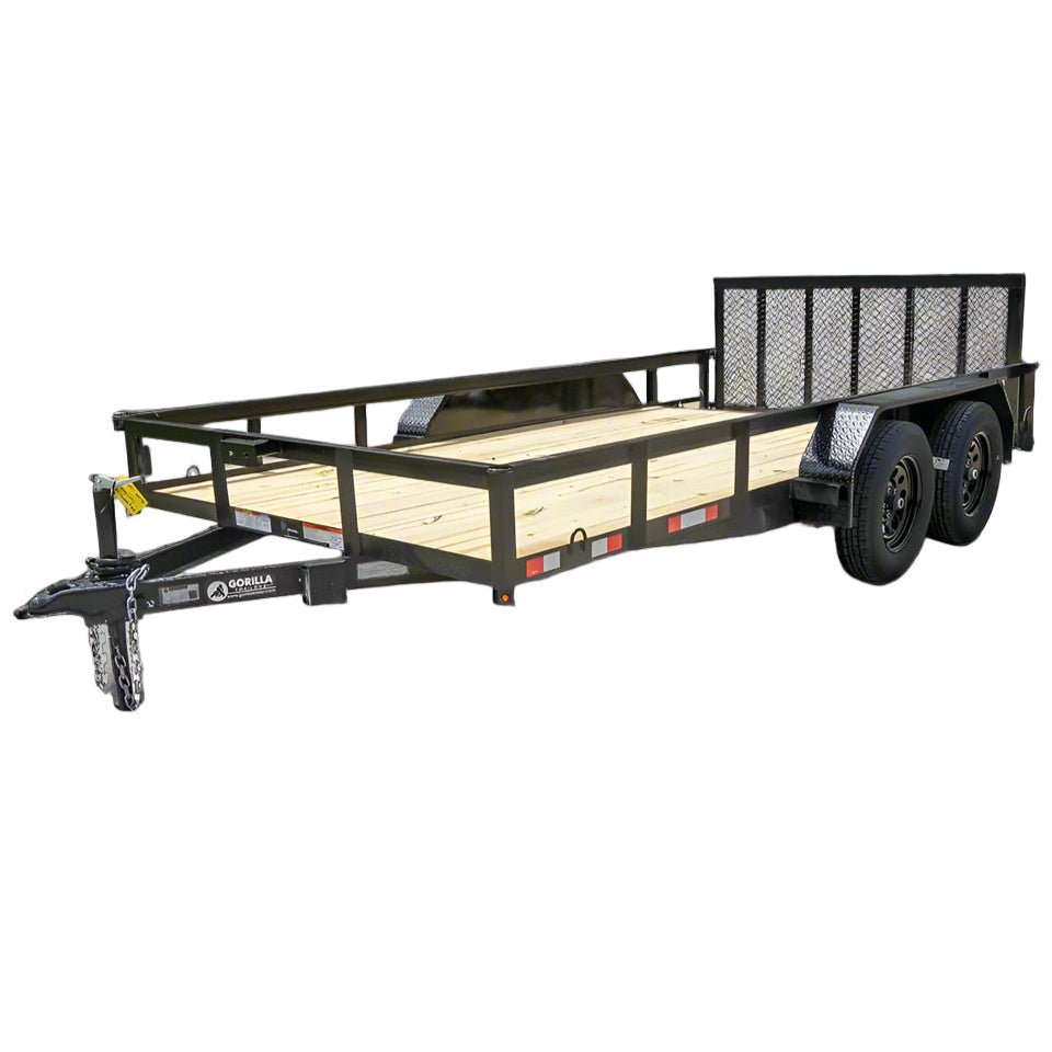 7×14 Dovetail Utility Trailer Powder Coated With Gate (2) 3500lb Axles 7K GVWR 7×14 Dovetail Utility Trailer Powder Coated With Gate (2) 3500lb Axles 7K GVWR - Image 1