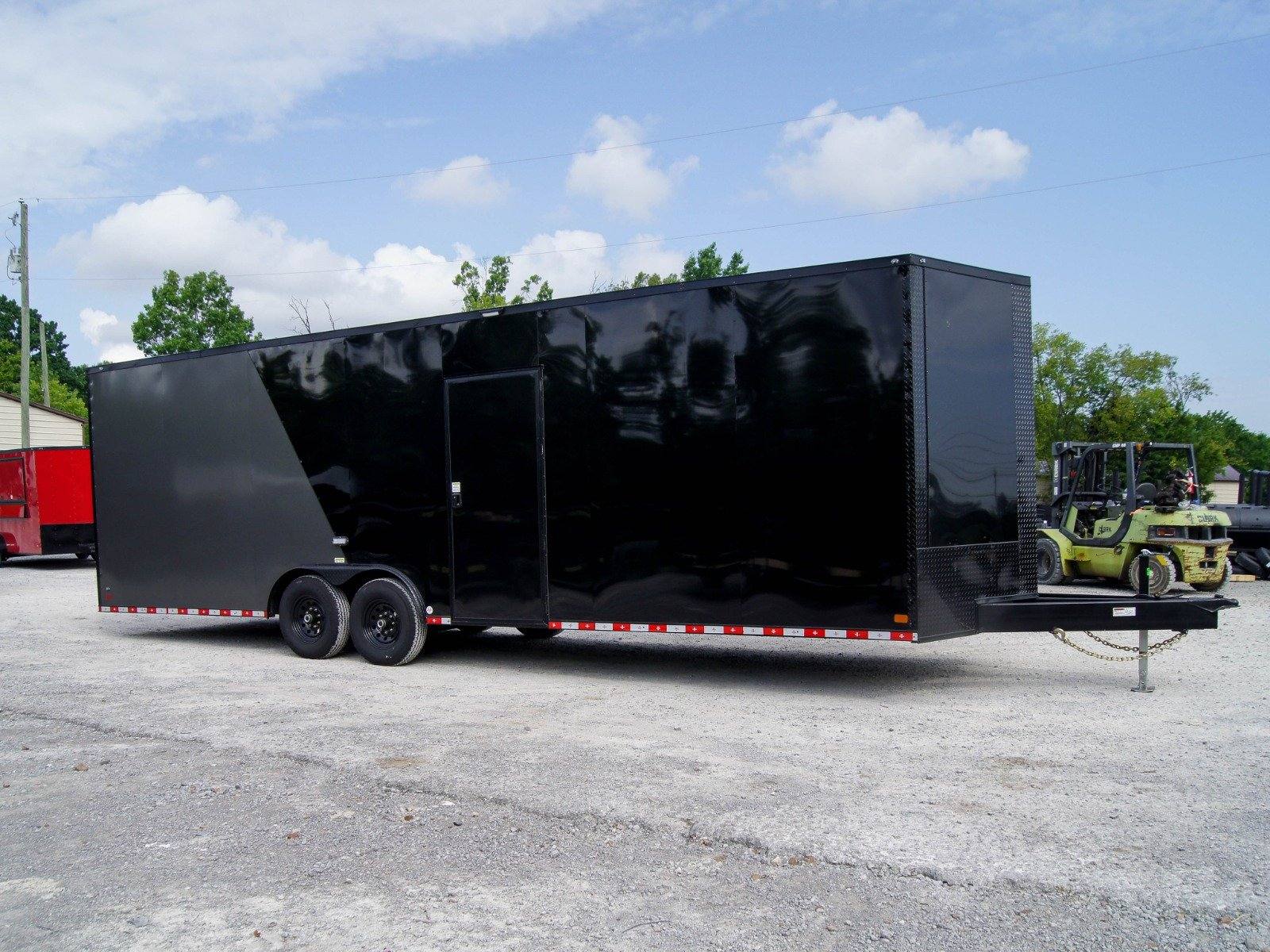 8.5×28 Charcoal/Black Enclosed Trailer with Blackout Pkg (2) 7K Axles Storage 8.5×28 Charcoal/Black Enclosed Trailer with Blackout Pkg (2) 7K Axles Storage - Image 1