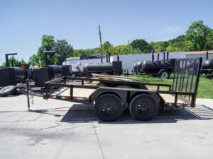 6.4×12 Straight Deck Utility Trailer (2) 3,500lb Axles with Brakes - Image 3
