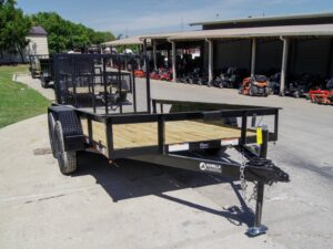 6.4×12 Straight Deck Utility Trailer (2) 3,500lb Axles with Brakes - Image 7