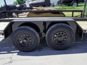 6.4×12 Straight Deck Utility Trailer (2) 3,500lb Axles with Brakes - Image 12