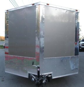 Enclosed Trailer 8.5’x24′ Silver – Car Motorcycle Cargo Hauler Storage - Image 3