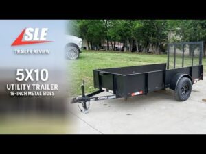 5×10 Utility Trailer with 18in Metal Sides 3500lb Axle - Image 14