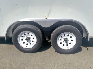 7×12 White V-Nose Enclosed Trailer (2) 3,500lb Axles Storage - Image 10
