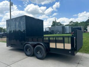 7×18 Black with Blackout Hybrid Enclosed Trailer (2) 7K Axles Storage - Image 6