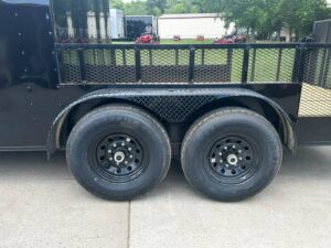 7×18 Black with Blackout Hybrid Enclosed Trailer (2) 7K Axles Storage - Image 12
