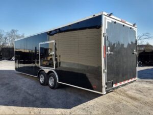 Enclosed Trailer 8.5′ X 26′ Black Race Ready Tandem 5,200lb Axles Storage - Image 4