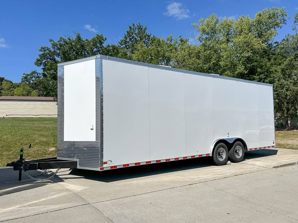 8.5×24 V-Nose Tandem Enclosed Trailer with Elect Pkg A/C and Cabinets 8.5×24 V-Nose Tandem Enclosed Trailer with Elect Pkg A/C and Cabinets - Image 1